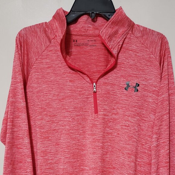 Under Armour Half Zip Long Sleeve-Red Women's size XL - Picture 1 of 6